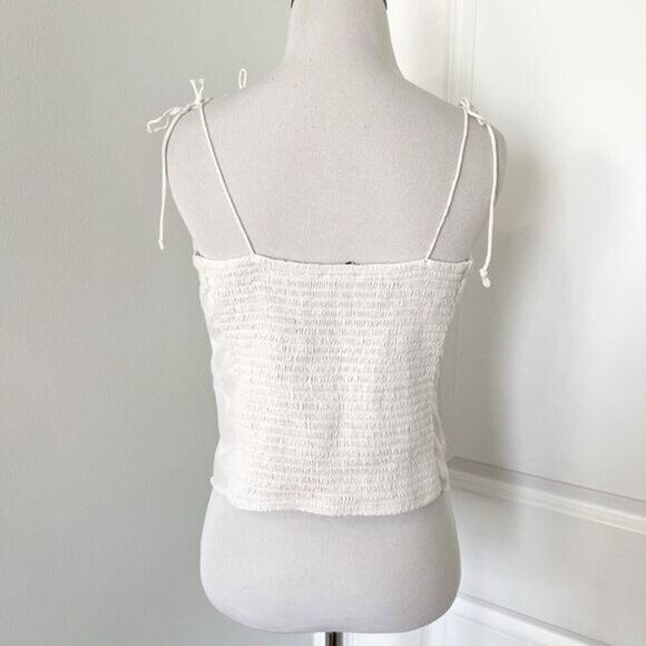 ✨Abercrombie & Fitch White Tie Strap V-Neck Sz Large Cami Top✨ - Picture 8 of 13